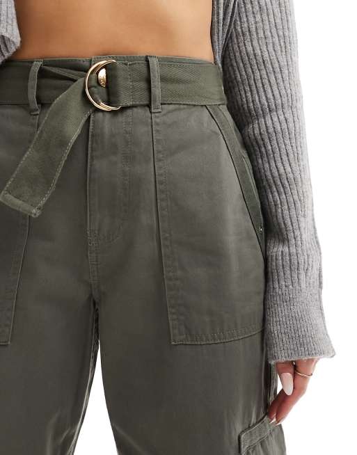 River Island – Spodnie bojówki z paskiem i kieszeniami w stylu utility, 2 z 4