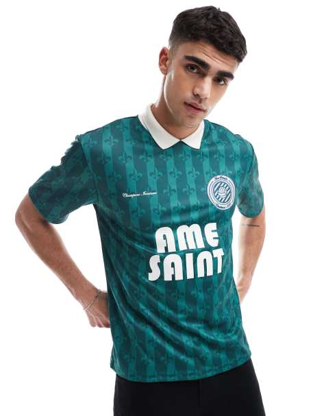 River Island sporty polo top in green - view 1