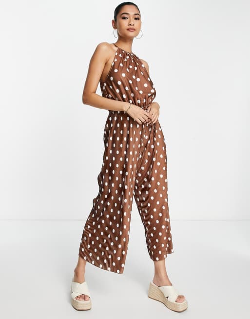 River island polka store dot jumpsuit