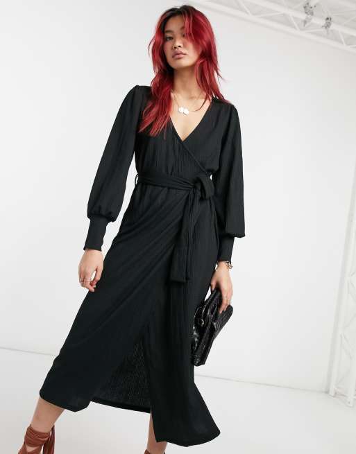 River island sale black midi dress