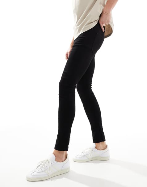 River Island spray on jeans in black - view 1