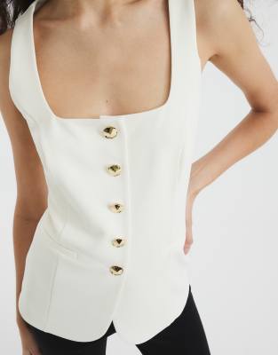 RIVER ISLAND SQUARE NECK VEST 
