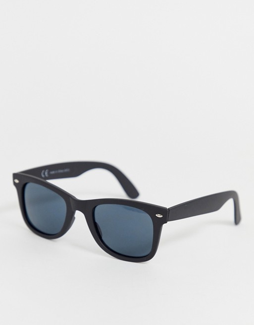 River Island square sunglasses in matte black