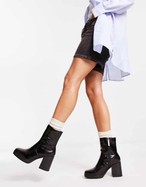 River island platform ankle hot sale boots