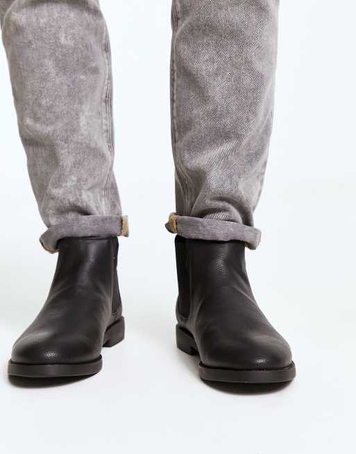 River Island - Stivaletti Chelsea pianta larga spessi neri, 2 di 4