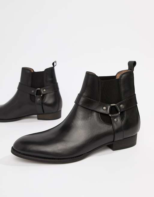 River Island - Stivaletti Chelsea stile western neri con tacco cubano, 4 di 4