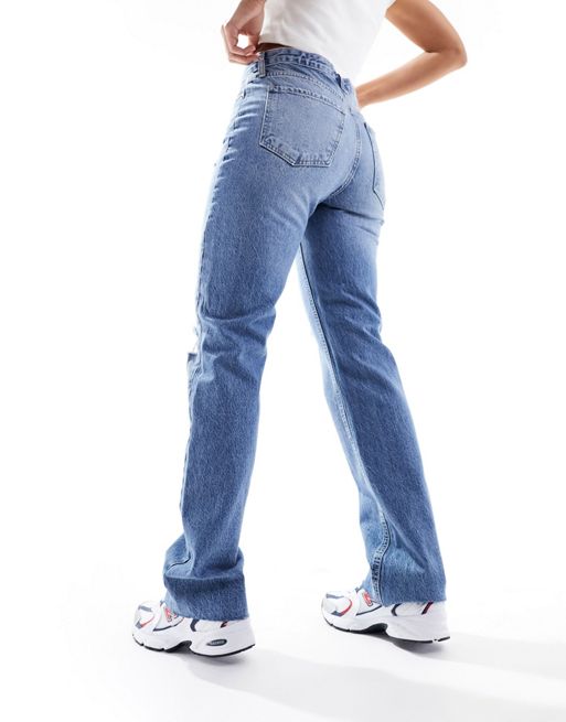 Isla Ripped Wide Leg Jeans - Blue / S