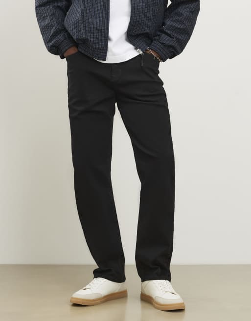River Island Straight fit essential jeans in black, 3 of 4