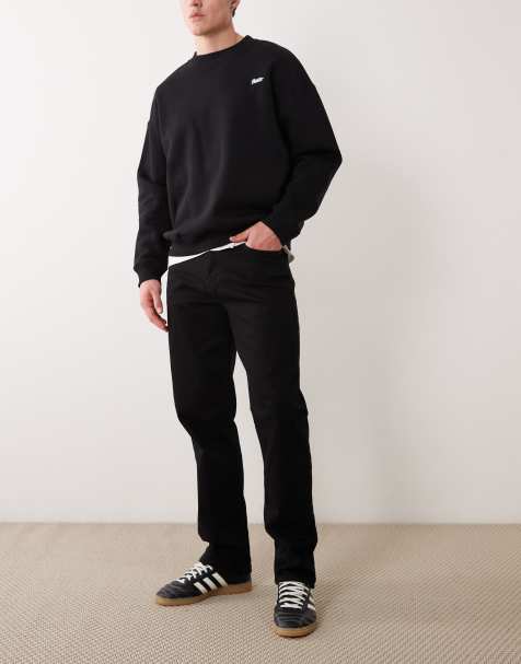 River Island straight leg jeans in black - view 1