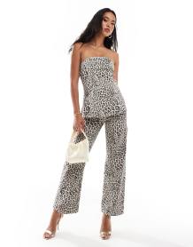 Bershka bardot knitted jumper in ecru