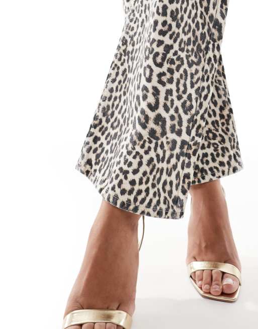 River Island straight leg jeans in leopard print (part of a set), 5 of 5