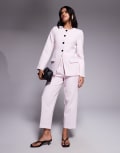 [River Island] River Island straight leg pants in pale pink (Part of a set) 12 PINK