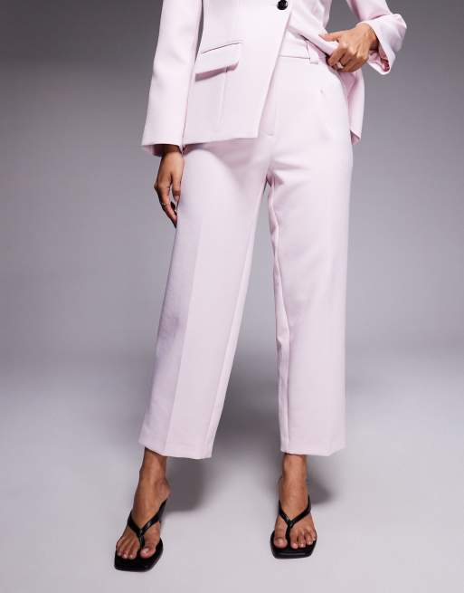 River Island straight leg pants in pale pink (Part of a set), 3 of 5
