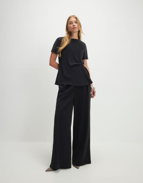 River Island Straight leg trousers in black - view 1