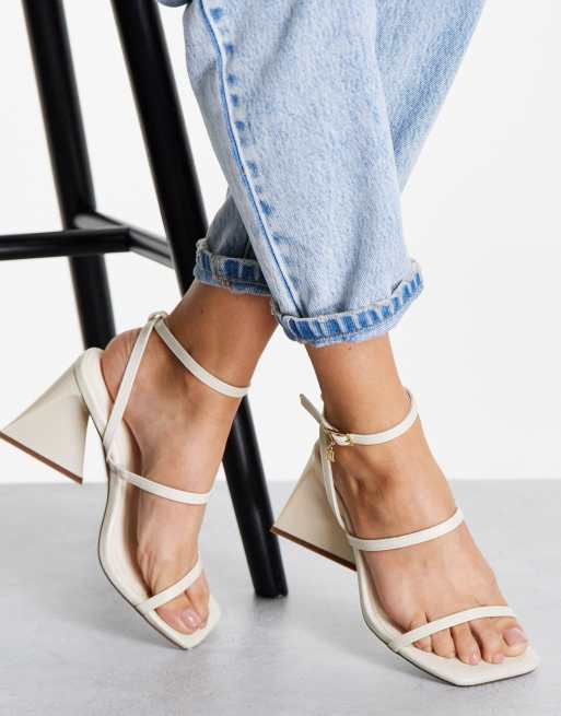 Cream store strappy sandals