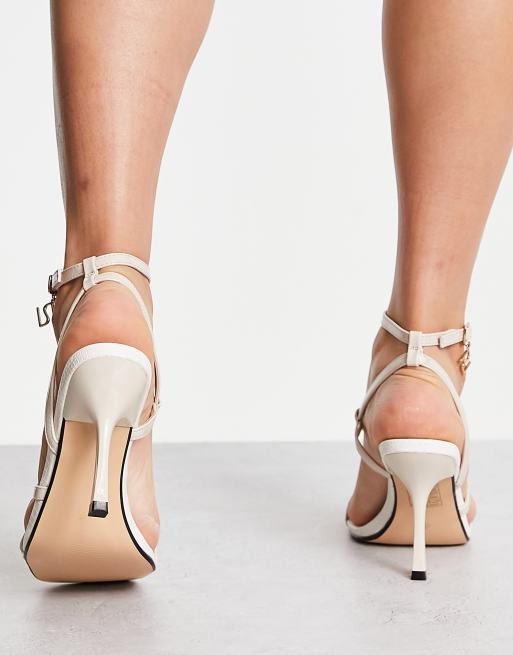 Cream hot sale heeled sandals