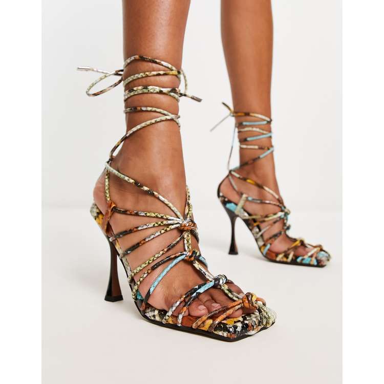 Snake skin store print sandals