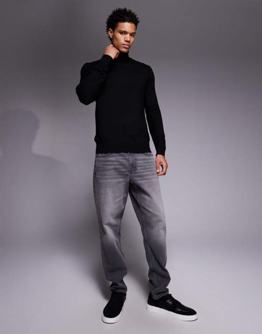 River Island – Strickpullover mit Rollkragen in Schwarz, 2 von 5