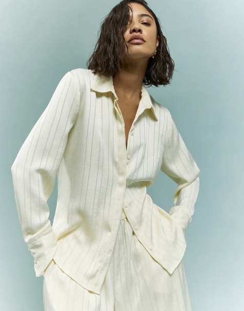 River Island Stripe blouse in cream - view 1