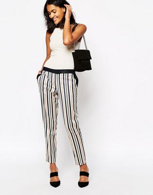 striped cigarette trousers