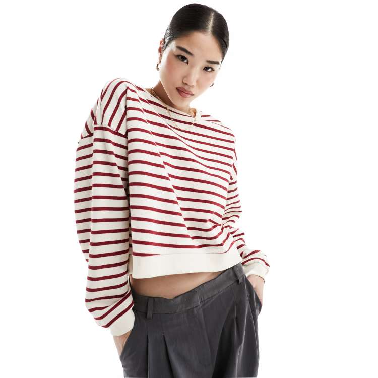 River island red sweatshirt best sale