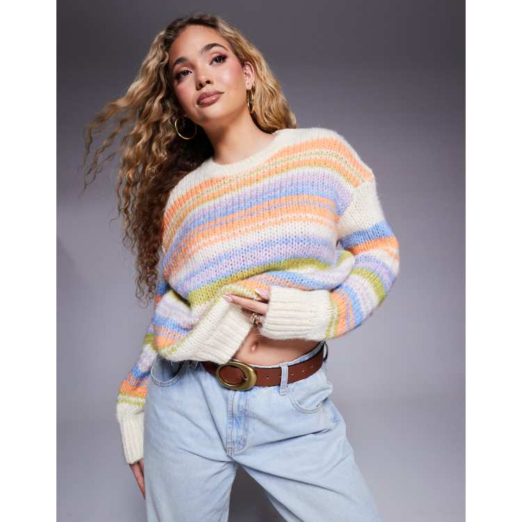 Cropped Jumper Asos Rainbow Jumper Jaded London Lightweight Cut