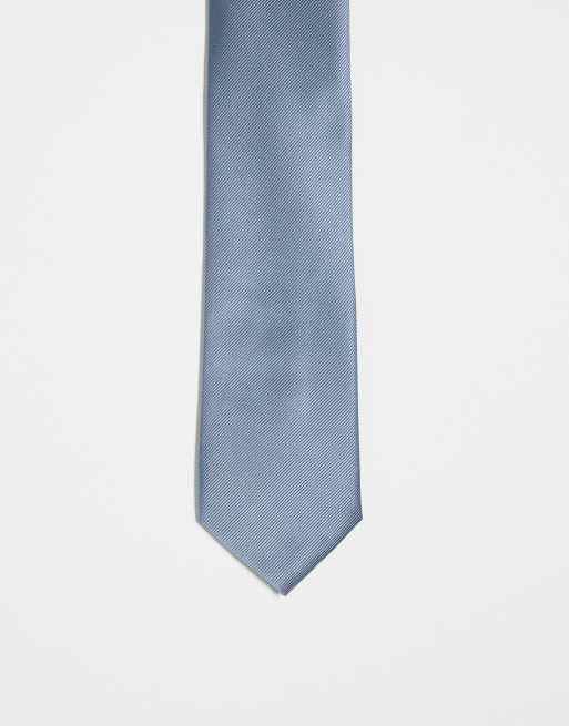 River Island - Stropdas van keperstof in blauw 