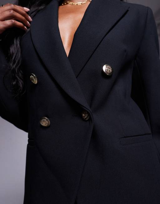 River Island structured blazer in black