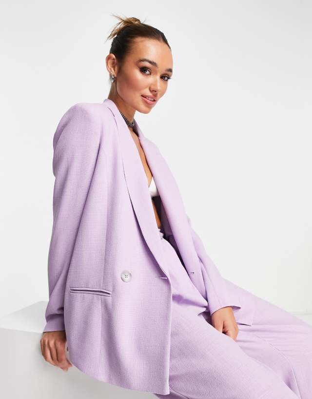 River Island structured blazer in light purple - part of a set