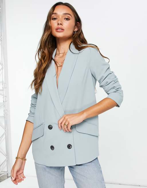 River island light hot sale blue blazer