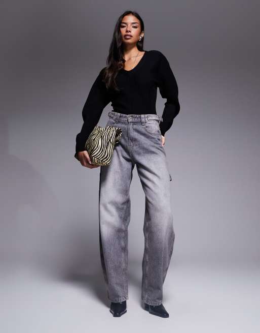 River Island structured sleeves knit sweater in black , 3 of 4