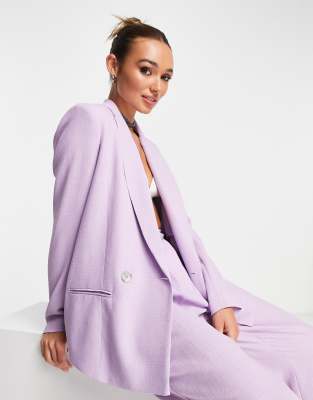 River Island - Strukturierter Blazer in Helllila, Kombiteil