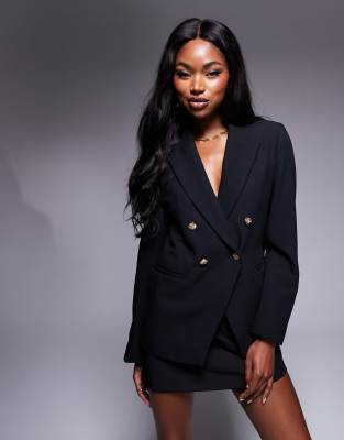 River Island - Strukturierter Blazer in Schwarz