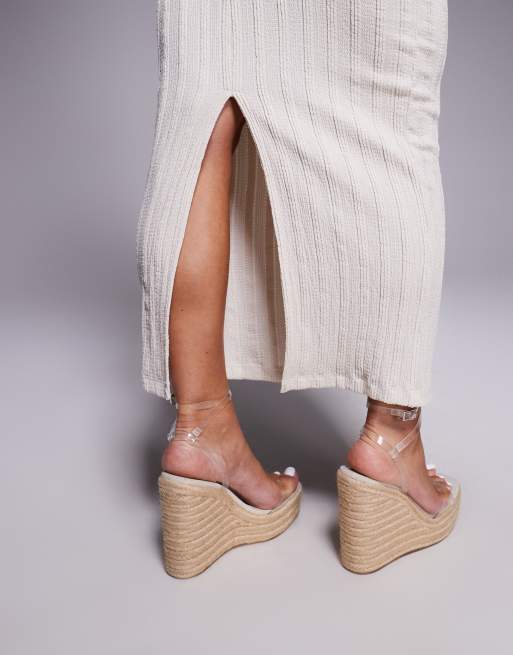 River Island – Strukturierter Midirock in Cremeweiß, 5 von 5