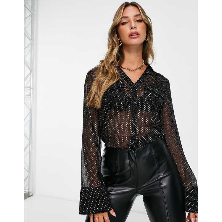 River Island, Tops, Mesh Jersey Crop Top