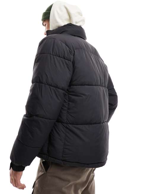 River Island studio puffer jacket in black ASOS