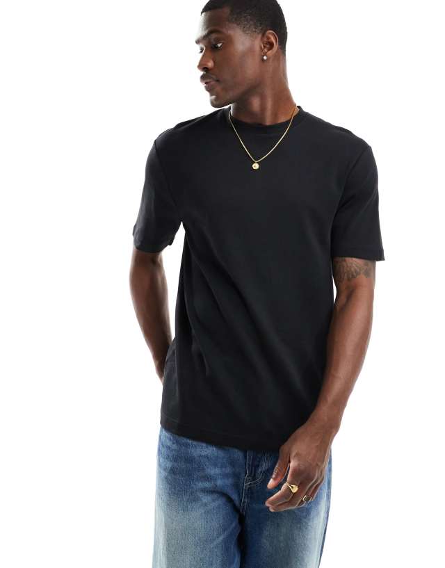 River Island - studio slim t-shirt in black