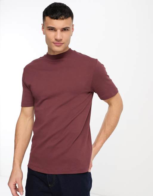 River Island Studio slim t-shirt in light brown
