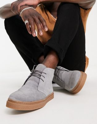 River Island suede boots in grey