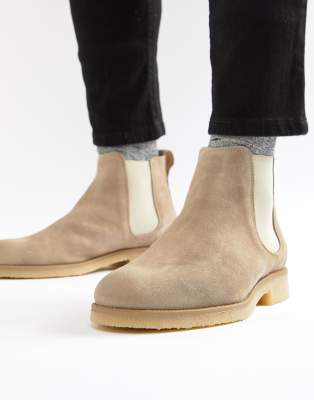 light gray chelsea boots