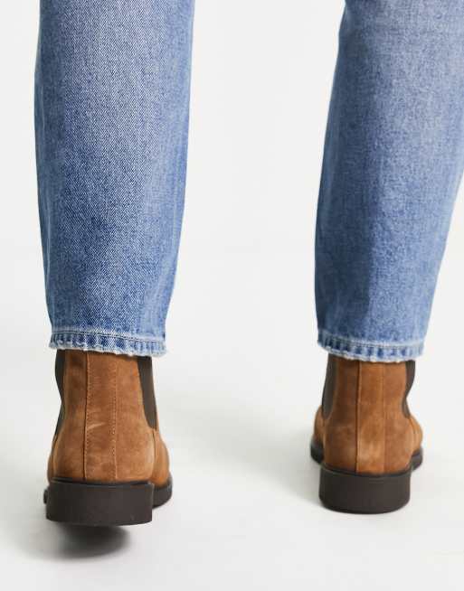 Pioner efterspørgsel Opdater River Island Suede Chelsea Boots In Brown | ASOS