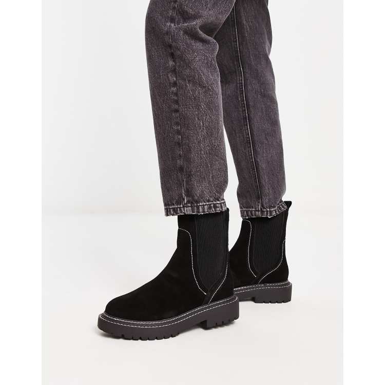 River island black sales suede boots