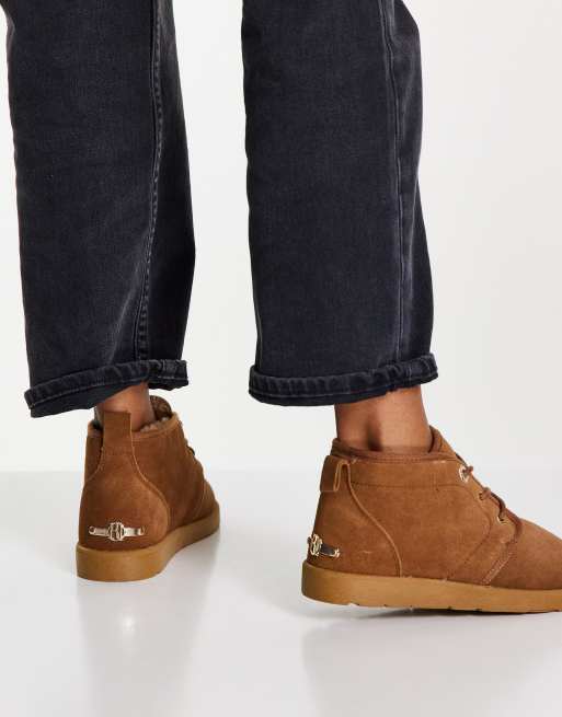 kader Stimulans Lao River Island suede lace-up desert boots in tan | ASOS