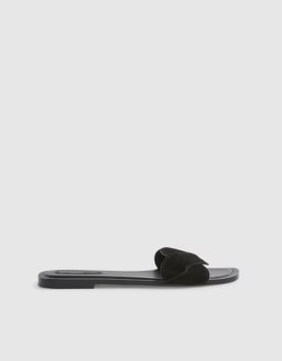  Suede twist strap sandals 