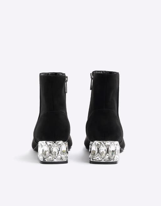 River island diamante boots store