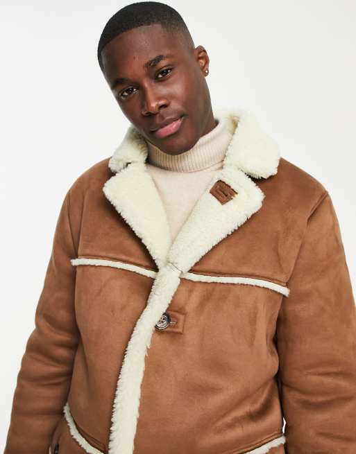 River island sale shearling coat