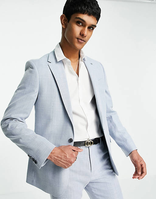Suits River Island suit jacket in blue 