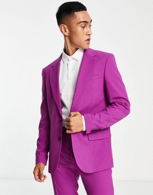 River Island suit jacket in purple - ASOS Price Checker