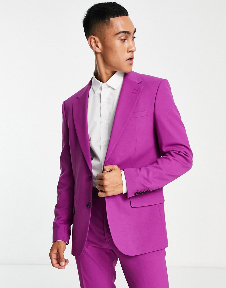 River Island suit jacket in purple