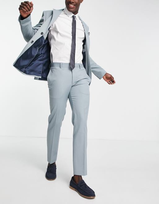 River Island suit pants in blue ASOS